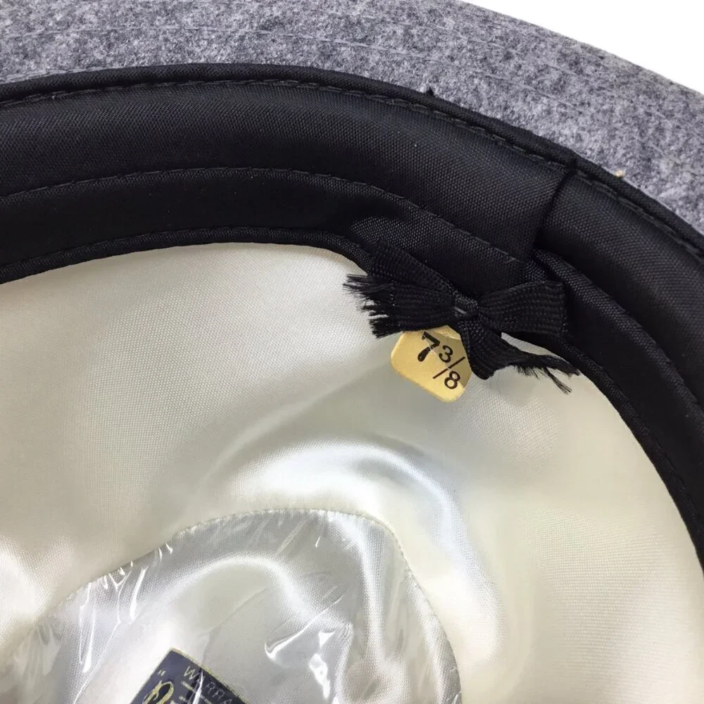 Pendleton Fedora 100% Virgin Wool NWOT Size 7 3/8 Gray Hat USA Pristine Feathers
